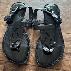 Born Black Strappy Sandals